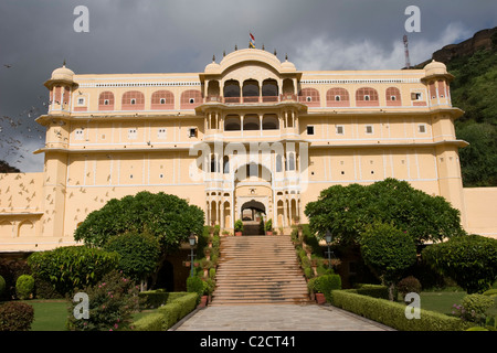 Samode Palast, eine 600 Jahre alte 40 km nördlich von Jaipur, heute ein Heritage Hotel in Rajasthan, Indien Stockfoto