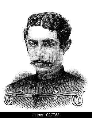 Kapitän Henry Ludlow Lopes, 1865-1922, historische Abbildung, 1884 Stockfoto