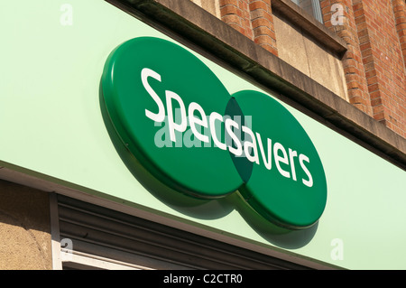 Specsavers Zeichen Stockfoto