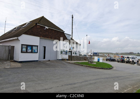 Hafenbüro Itchenor, Chichester Hafen Slipanlage West Sussex, Großbritannien Stockfoto