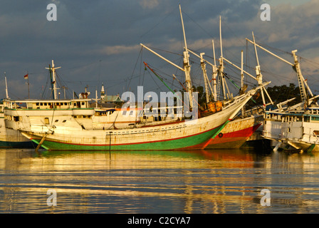 Paotere Hafen, Makassar, Süd-Sulawesi, Indonesien Stockfoto