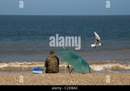 Meer-Fischer bei Cley, North Norfolk, england Stockfoto
