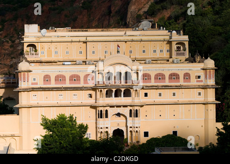 Samode Palast, eine 600 Jahre alte 40 km nördlich von Jaipur, heute ein Heritage Hotel in Rajasthan, Indien Stockfoto