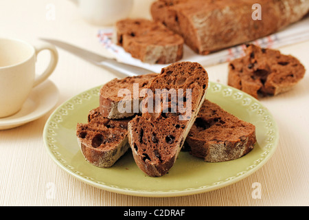 Schokolade Brot. Rezept zur Verfügung. Stockfoto