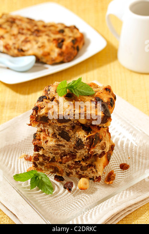 Muttern-Torte. Rezept zur Verfügung. Stockfoto