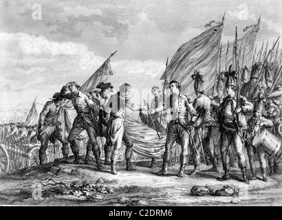 Kapitulation von General John Burgoyne in Saratoga Stockfoto