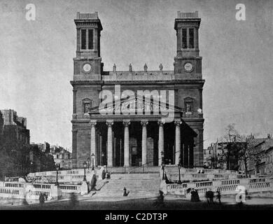 Eines der ersten Autotype druckt, Eglise Saint Vincent de Paul Kirche, historisches Foto, 1884, Paris, Frankreich, Europa Stockfoto