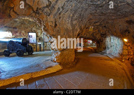 Windsor-Galerien. Große Belagerung Tunnel. Gibraltar, Großbritannien, Europa Stockfoto