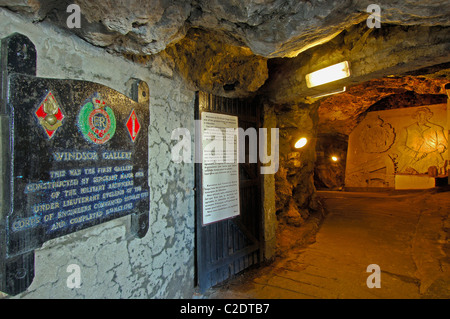 Windsor-Galerien. Große Belagerung Tunnel. Gibraltar, Großbritannien, Europa Stockfoto