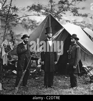 Abraham Lincoln mit John Alexander McClernand Stockfoto
