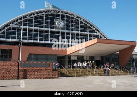 Manchester zentrale Convention Complex, früher G-Mex gebaut in den 1870er Jahren als Bahnhof, eröffnet als G-Mex im Jahr 1986. Stockfoto