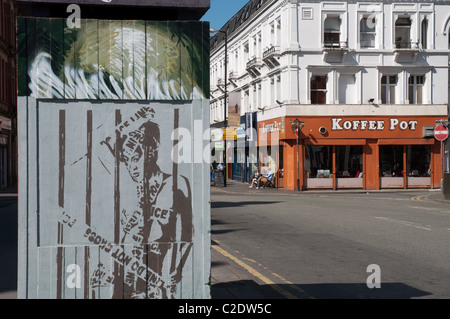 Straßenszene Northern Quarter, Manchester, UK. Stockfoto