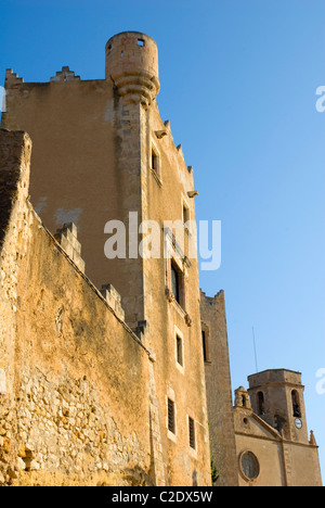 Burg von Altafulla (11. Jahrhundert). Katalonien, Costa Daurada. Tarragona Provinz, Katalonien, Spanien Stockfoto