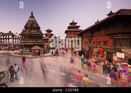 Durbar Square Patan in der Abenddämmerung. Kathmandu, Nepal. Asien Stockfoto