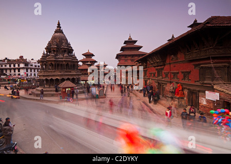 Durbar Square Patan in der Abenddämmerung. Kathmandu, Nepal. Asien Stockfoto