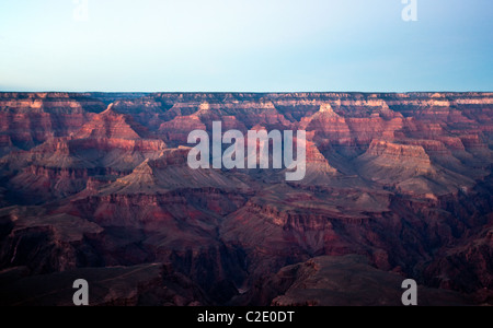 USA, Arizona, Sonnenuntergang am Südrand des Grand Canion, gesehen aus der Sicht der Mutter Stockfoto