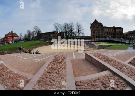 Römisches Amphitheater in Chester. Stockfoto