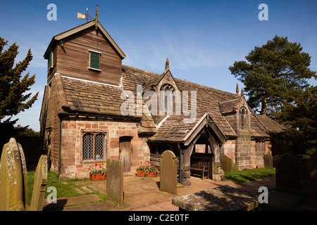 Großbritannien, England, Staffordshire, Rushton Spencer, St Lawrence Pfarrkirche die Kapelle, in der Wildnis Stockfoto