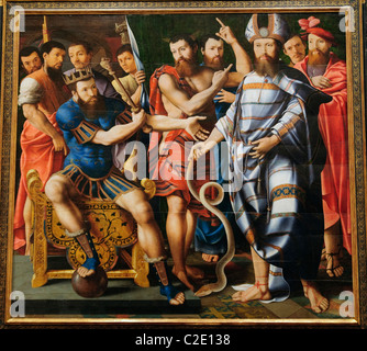 Mose und Aaron vor dem Pharao: eine Allegorie der Dinteville Familie, 1537, Meister der Dinteville Allegorie, Stockfoto