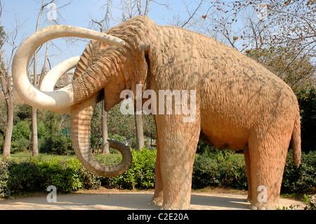 Mamut, Mammuthus Primigenius, Parc De La Ciutadella, Barcelona, Spanien Stockfoto