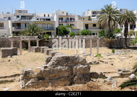 Die römischen Ruinen auf der westlichen archäologischen Stätte im Stadtzentrum von Kos Insel Kos Griechenland Stockfoto