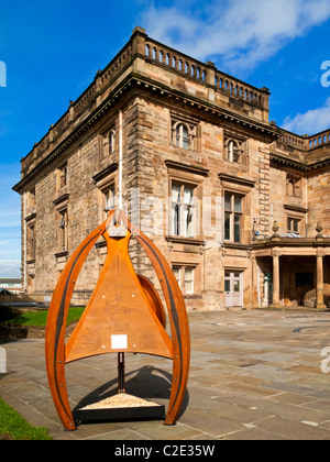 Nottingham Castle England UK jetzt ein Museum und Kunst-Galerie stehen auf Castle Rock mit Blick auf die Innenstadt Stockfoto