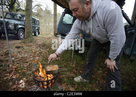 Landrover und andere 4x4 Fahrzeuge Abenteuer in Großbritannien. Ausgehend von der ikonischen Strata Florida in Wales. Zugelassene und legale Routen. Stockfoto