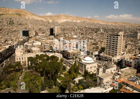 Sky Line Skyline Augen Vogelperspektive zentrale Damaskus moderne Stadt Stadt Syrien syrische Stockfoto