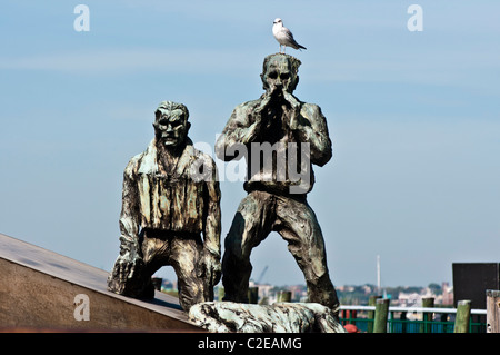 Amerikanische Handelsmarine Mahnmal am Flugsteig A Battery Park in Manhattan, New York City, USA Stockfoto