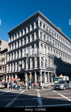 E. V. Haughwout Gebäude, Gusseisen, kommerzielle Loft, Ecke von Broome Street und Broadway, SoHo, Manhattan, New York City, USA Stockfoto