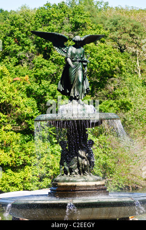 Bethesda-Brunnen oder Engel des Wassers, Central Park, Manhattan, New York City, USA Stockfoto