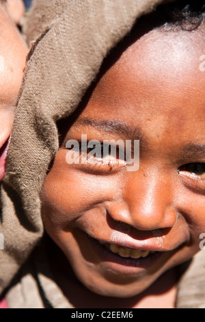 Dorfkinder aus den Simien-Bergen von Äthiopien Stockfoto