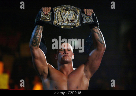 Randy Orton WWE präsentiert Cyber Sunday Live im Verizon Center - Randy Orton Vs Shawn Michaels Washington DC, USA - 28.10.07 Stockfoto