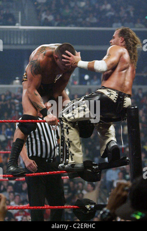 Randy Orton und Shawn Michaels WWE präsentiert Cyber Sunday Live im Verizon Center - Randy Orton Vs Shawn Michaels Washington DC, Stockfoto