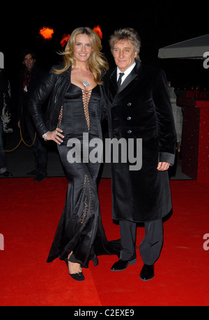 Penny Lancaster und Rod Stewart Cartier Abendessen anlässlich der Wiedereröffnung des Cartier-Flagship-Store in der Bond Street, statt auf Stockfoto