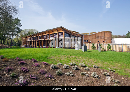 Blick auf den Garten von Robert Burns Birthplace Museum in Alloway, Ayrshire, Schottland Stockfoto