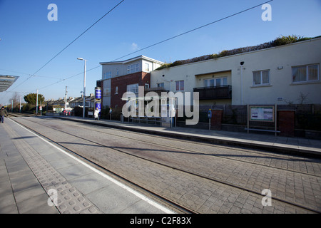 LUAS ist der irische Stadtbahn/Straßenbahn system Wartung Dublin, Irland. Stockfoto