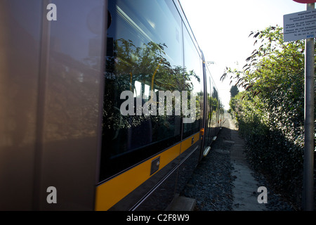 LUAS ist der irische Stadtbahn/Straßenbahn system Wartung Dublin, Irland. Stockfoto