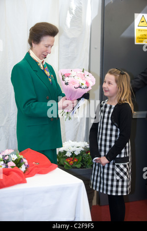 Ihre Königliche Hoheit Prinzessin Anne öffnet Lincolnshire Prime Fleisch Company Ltd T / A Bowmans Stockfoto