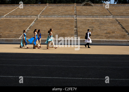 Wiederbelebung der Olympischen Spiele auf Neuzeit im Panathenaikon Stadion in Athen. Stockfoto