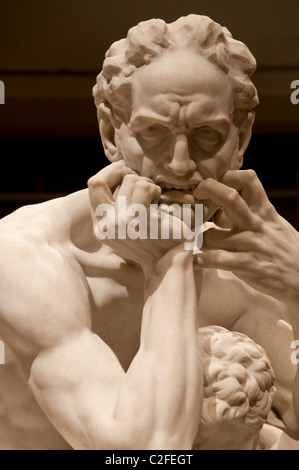 Detail: Ugolino und seine Söhne, modelliert ca. 1860 / 61, ausgeführt im Marmor 1865 – 67, von Jean-Baptiste Carpeaux Stockfoto