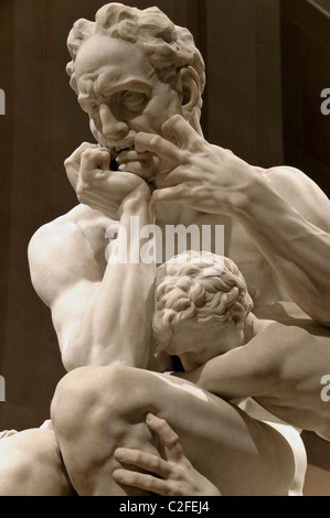 Detail: Ugolino und seine Söhne, modelliert ca. 1860 / 61, ausgeführt im Marmor 1865 – 67, von Jean-Baptiste Carpeaux Stockfoto