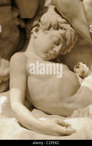 Detail: Ugolino und seine Söhne, modelliert ca. 1860 / 61, ausgeführt im Marmor 1865 – 67, von Jean-Baptiste Carpeaux Stockfoto