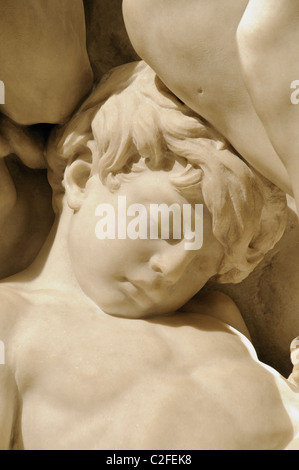 Detail: Ugolino und seine Söhne, modelliert ca. 1860 / 61, ausgeführt im Marmor 1865 – 67, von Jean-Baptiste Carpeaux Stockfoto