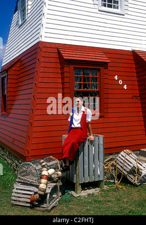 Französisch-kanadischen Französisch-kanadischen Menschen junge Frau Dorf Grande Anse New Brunswick Provinz Kanada Stockfoto