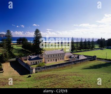 Gelegen zwischen Australien, Neuseeland und Neukaledonien, war Norfolk-Insel eine britische Strafkolonie von 1788-1855. Die Stockfoto