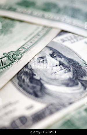 hundert Dollar konzeptionelle Nahaufnahme Foto Stockfoto