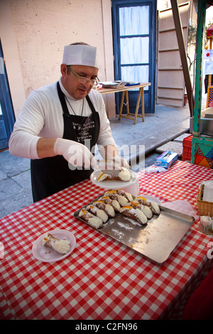 Suppen aus der Antica Focacceria "Altes Brot Shop" in Palermo Sizilien Stockfoto