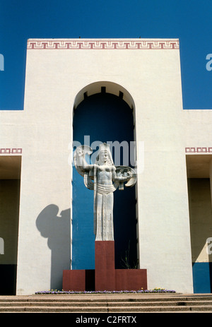 Art-Deco-Skulptur, die Spanien von Lawrence Tenney Stevens. 1936 Texas Centennial Exposition im Fair Park. Stockfoto