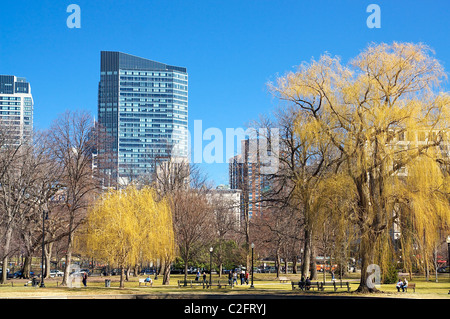 Der Public Garden in Boston, Massachusetts, früh im Frühling Stockfoto